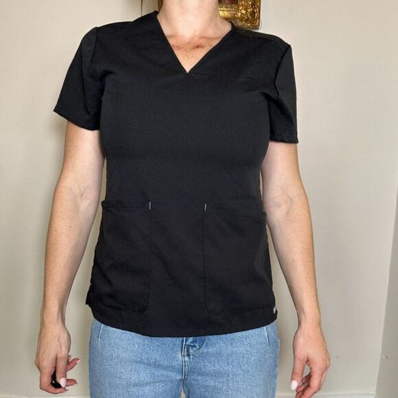 Figs Black Scrub Top Threads for Threads Size XS - Picture 4 of 5